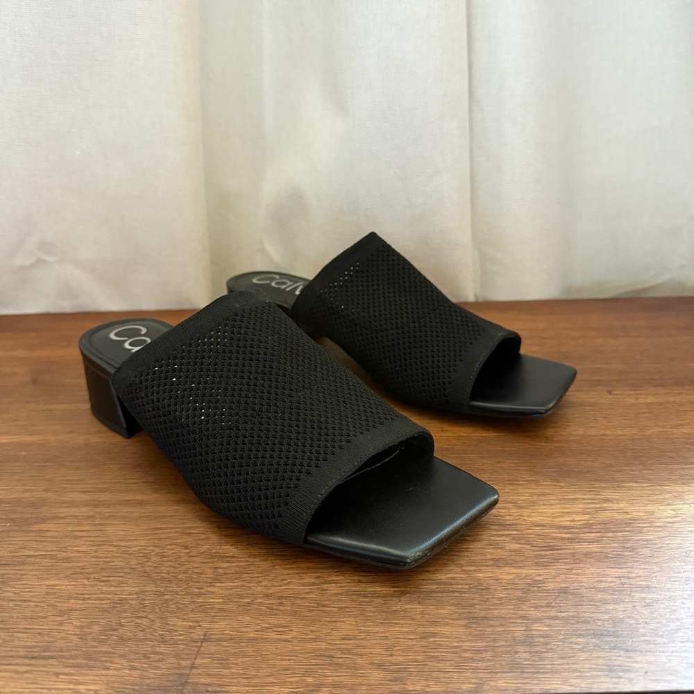 Calvin Klein Black Mules